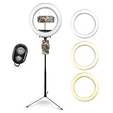 iDance LED Ring Light with Cell Phone Holder, 10