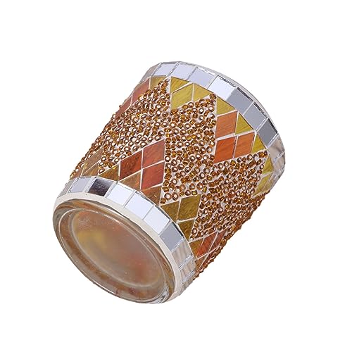 TOPPERFUN Bicchiere Portacandela in Vetro Tondo Portacandele in Vetro per Tealight Decorazione per Casa Feste Riunioni di Famiglia Cena Lume di Candela