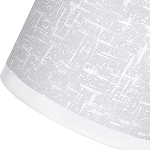 Rivqahra 5 Pack White Linen Glass Lamp Shade Replacement Globe & Cover For Lighting Fixture, 6" Tall, Frosted Cylinder Glass Shade For Wall Sconces Chandelier Pendant Light, 1-5/8 Inch Fitter #TOP6