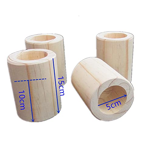 Risers de lit de Couleur (Bois) résistants à l'original en Bois | 4PCS | Élévateurs de Meubles