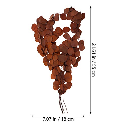 Cabilock Folhas de eucalipto artificiais artificiais artificiais guirlanda de eucalipto secas, haste