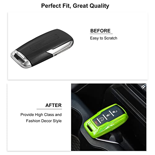 Image of Key Fob Case Cover Key Bag Holder Protection Shell Accessories for Dodge RAM 2018-2026,Light Green