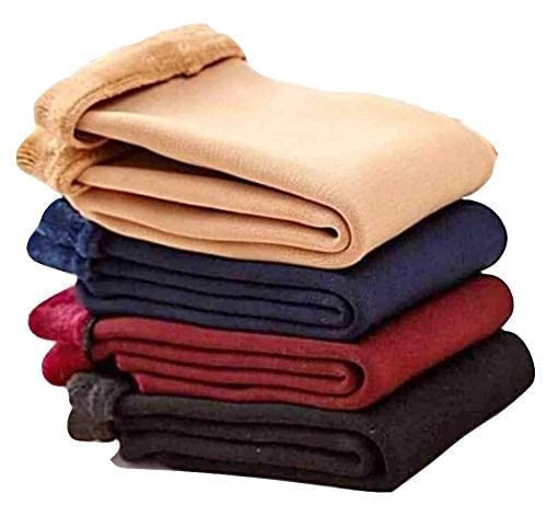 Image of DIGITAL SHOPEE Velvet Ankle Socks for Women with Thumb, Winter /Snow Fleece Soft Fur Velvet Snow Thermal Socks for Men & Women Pack of 4