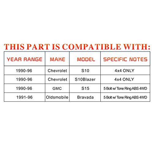 [4Wd] Drivestar 513061 Front Wheel Hub & Bearing Assembly For Chevrolet Blazer/S10/S10 Blazer, Gmc S15/Jimmy/S15 Jimmy/Sonoma/Typhoon, Oldsmobile Bravada Abs(Pair) #TOP2
