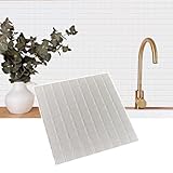 Azulejos Adhesivos Cocina Adhesivo Autoadhesivo para Azulejos con Acabado Brillante. Calcomanías Resistentes Al Calor para Paneles de Pared de Chimenea y Salpicadero de Cocina(Black,20 sheets)