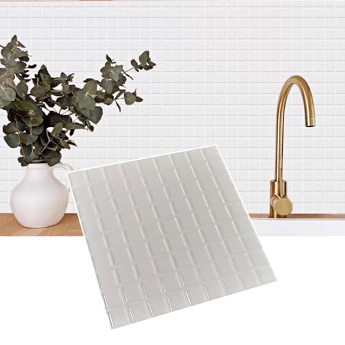 Jievmrs Peel and Stick Tile Sticker Glossy Finish, Heat Resistant