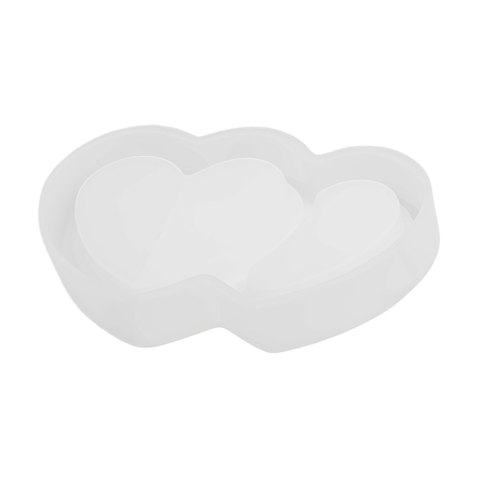 LUCKGONI Heart Shape Silicone Valentine's Candle Silicone Mould for Epoxy Resin Making Candle Soap Chocolate