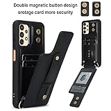 Asuwish Phone Case for Samsung Galaxy A13 4G/5G Wallet Cover with Screen Protector and RFID Blocking Card Holder Crossbody Strap Lanyard Leather Cell A04s M13 G5 A 13 LTE 13A 2022 Women Men Black - Image 6