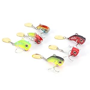 13g Vis Vorm Lokken, VIB Sequin Vissen Lokt Aas 6 stks Levendige Nep Visaas Oppervlak Anticorrosieve Behandeling Metalen Mini VIB Vis Lokt voor Vissen