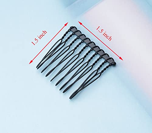 Ruwado 6 Pcs Metal Hair Combs 10 Teeth 20 Teeth Wire Twist Veil Hair Side Combs Pin Clips For Diy Jewelry Making Wedding Bridal Party Décor Accessories For Women Girls Hairstyle #TOP5