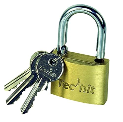 TEC HIT 428020 Cadenas en Laiton - Longueur 20 mm - Jeu de 3 Clés