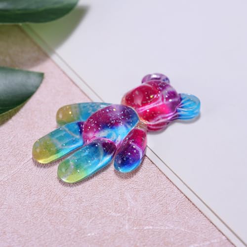 Image of Aesnefe Worry Bear, Pocket Bear Hug, Anxiety Relief Gifts for Men Women, Mental Health Positivity Gift, Stress Relief Gift for Her, Comforting Gifts for Son Daughter Back to School, Rainbow Gradient