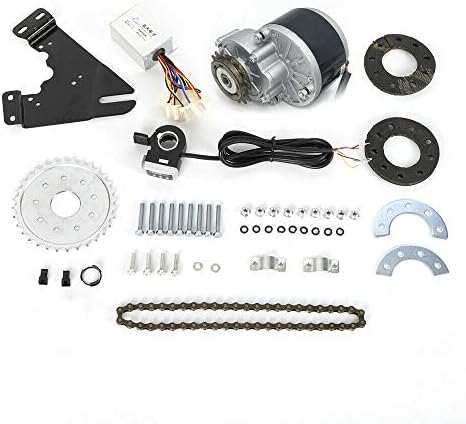 KIOPOWQ 24V/36V 250W/350W Electric Bike Left Side Drive Motor Kit Mountain Bicycle Conversion Kit with Twist/Thumb Throttle, Can Fit Most of Common Bicycle