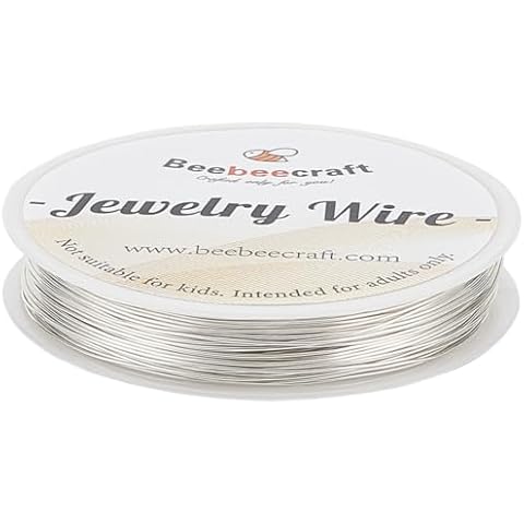 Beebeecraft 98.43 Feet Silver Jewelry Wire Cover