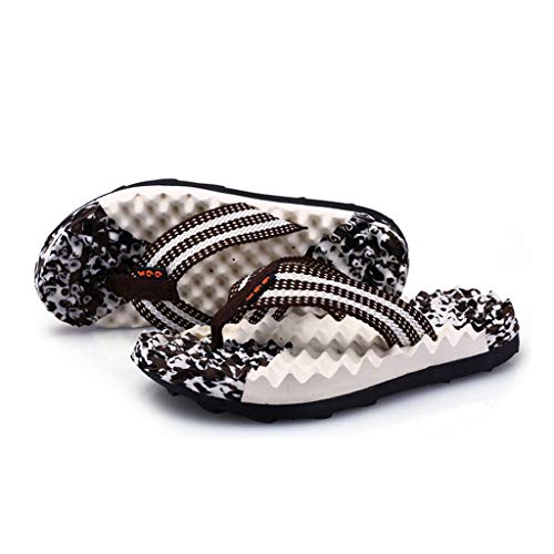 Mens ls Flip Flops for Men Beach Slippers, Mens Thong ls Indoor and Outdoor Beach ls, Foot Age Summer ls Comfortable and Breathable (Color : Brown, Size : EUR39) (Brown EUR40)