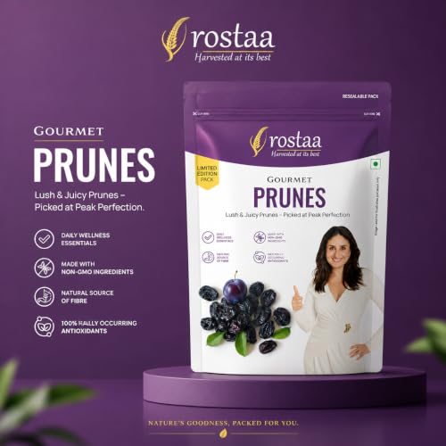 Image of Rostaa Gourmet Prunes 227 gms | Boosts Gut, Bone & Heart Health | Helps Manage Blood Sugar | High in Fiber & Antioxidants | Premium 100% Natural Snack
