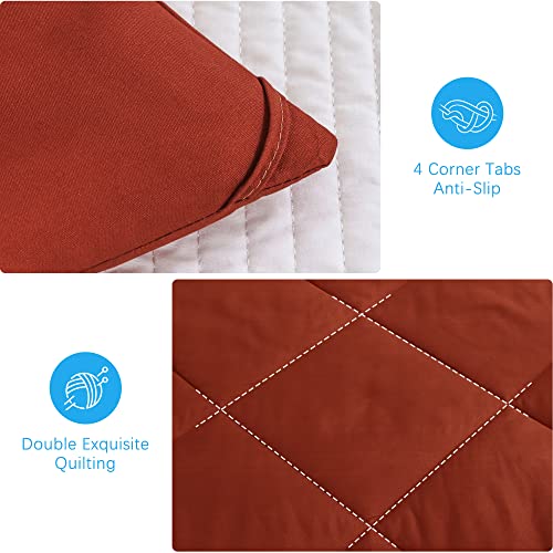 Atsense Burnt Orange Comforter Set King Size, Ultra Soft Microfiber, 3 Pieces Solid Rust Comforter Bedding Sets For Women And Men, Lightweight And Warm Reversible Duvet Insert For All Season #TOP4