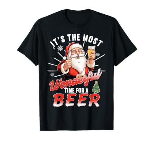 It's the Most Wonderful Time for a Beer - Lustige Bier Santa T-Shirt
