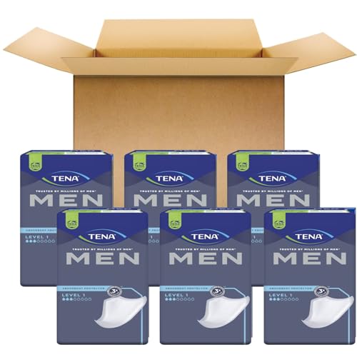 TENA MEN Guard for Men - High Absorbency Incontinence Protector (LEVEL1 6 Packs)