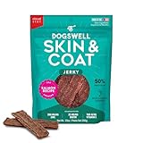 Dogswell Skin & Coat Jerky Dog Treats, Salmon, 10 oz. Bag