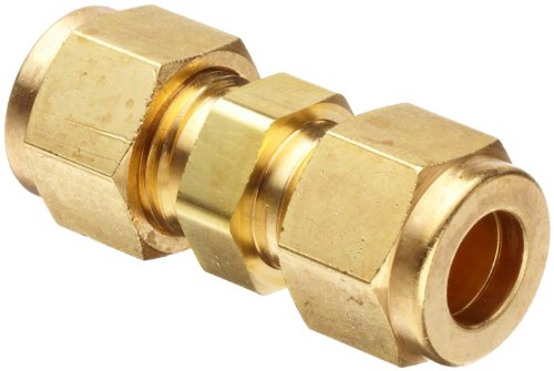 Parker CPI 4-4 HBZ-B Brass Compression Tube Fitting, Union, 1/4