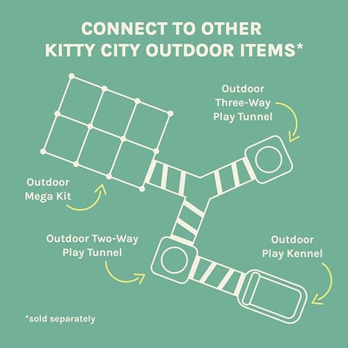 Kitty City Outdoor Catio Furniture and Play Kits for Cats, Outdoor Mega Kit