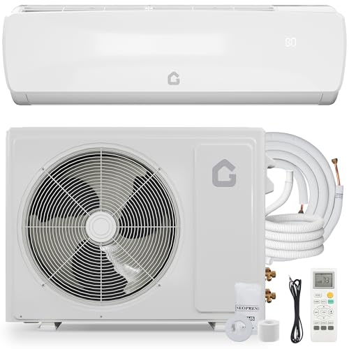 18,000 BTU Mini Split AC/Heating System, 19 SEER2 230V Ductless Split-System Air Conditioner with Heat Pump, Pre-Charged Condenser, 1250 sq ft Coverage, Full Function Remote Control & Installation Kit