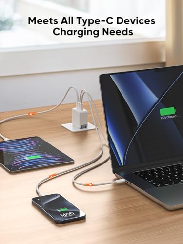 Image of CableCreation USB C to C Super Fast Charging Cable 240W 6.6ft, iPhone 16 15 Pro Max Charger Cord, Type C Braided Cable for Samsung S24 S23 S22+, MacBook 16'', iPad 12.9'', Compatible 140W /100W /60W