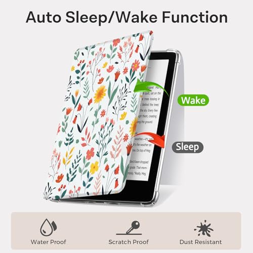 Image of CoBak Magnetic Case for 7 inch Kindle Paperwhite 12th Gen 2024 and Kindle Colorsoft - Compatible with iPhone MagSafe, for Samsung /Belkin /Anker Wireless Charging Pads, Clear Back Cover, Auto Sleep Wake