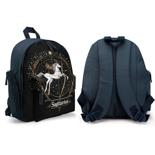 Sagittarius Zodiac Sign Cute Backpack Small Daily Daypack Travel Shoulder Bag with Adjustable Strap Graphic Print4