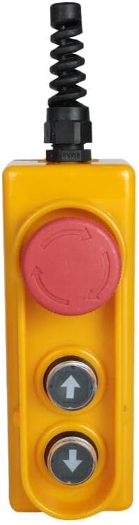 Dehmy Hoist Control Crane switch Hoist Push Button Switch Lifting Pendant Controller with Emergency Stop
