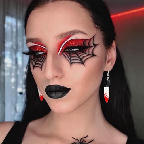 4 Pairs Halloween Knife Dangle Earrings Set for Women Unique Vintage Goth Knife Dagger Sword Earrings Statement Horror Hip Hop Halloween Holiday Party Jewelry2