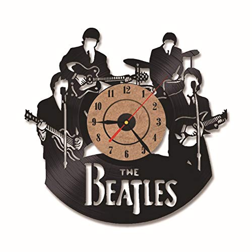 Horloge vinyle murale Beetle contre les murs vides : déco rétro 30cm - 2
