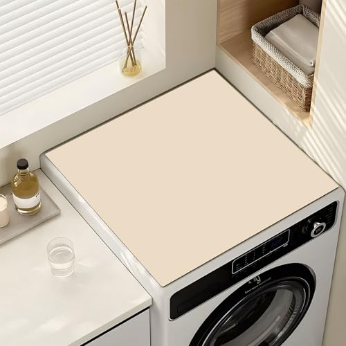 Housse de Machine à Laver 60 × 60 cm Machine Antidérapant Couverture Universelle Dessus de Machine a Laver Couleur Unie,Séchage Rapide, pour Machine à Laver ou Sèche-Linge Buanderie Réfrigérateur