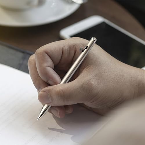 Mini bolígrafo de titanio profesional, instrumento de escritura compacto Bolt Action 6