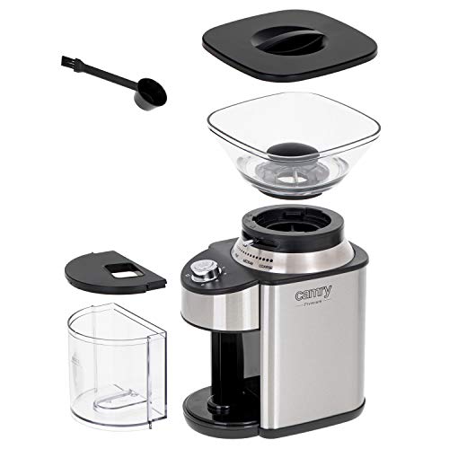 Adler Camry Cr 4443 Coffee Grinder Burr Grinder Black Silver - 4