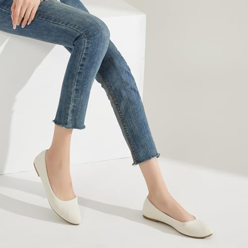 Image of BABUDOG Women's Mesh Flats Shoes Pointed-Toe Dress Shoes for Women Black Flats Comfortable Memory Foam Flats
