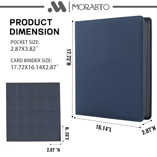 Image of Card Binder 20 Pocket,Trading Card Binder Holds up to 2000 Cards with 50 Sleeves,Zipper Card Holder Album Compatible with TCG Card /Game Cards /Sports Card