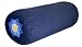 YogaAccessories Supportive Round Cotton Yoga Bolster - Blue Embroidered