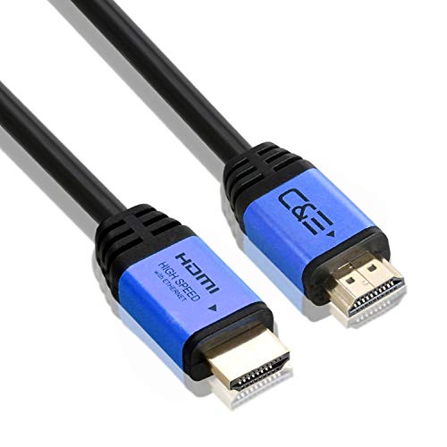 Image of C & E 25ft(7.6M) High Speed Ultra 4K HDMI Cable with Ethernet Blue (25 Feet /7.6 Meters) Supports 4Kx2K@60HZ, 18 Gbps - 24 AWG - 3D / ARC /CEC /HDCP 2.2 / CL3 - Xbox PS4 PC HDTV