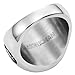 MasonicMan Mens Masonic Square and Compass Triple Sided Stainless Steel Ring in Gift Pouch Size 13