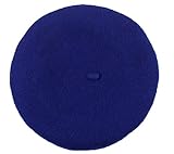 Material: Wolle Demarkt Kinder Barett Mütze Mädchen Baskenmütze Französische Baskenmützen Kindermütze Prinzessinhut (Blau)