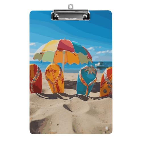 Porte-bloc acrylique ballon de plage A4 idéal pour réviser et organiser vos cours