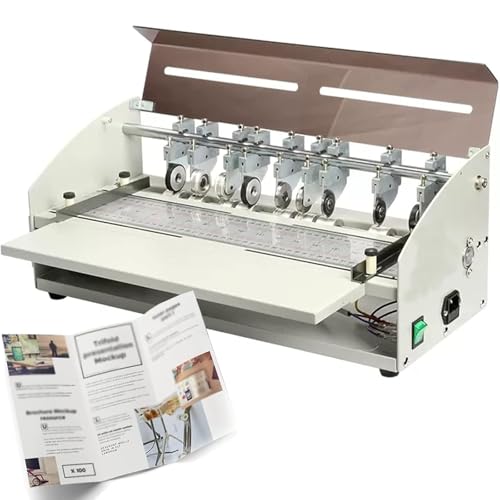 Taglierina perforatrice per carta, 460 mm, con righello a scala, pieghevole, multifunzione, per file, foto, biglietti e inviti