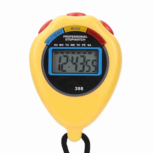 Cronómetro deportivo profesional electrónico amarillo miniatura 4