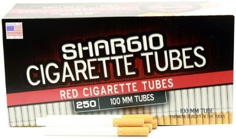 Shargio Red Filter Tubes Contains 100mm in Size 250ct and Full Flavor Comes with - Pack of 4