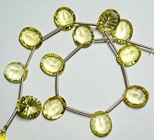 Quartz citron briolettes éliminez les reflets ternes avec ces perles concaves