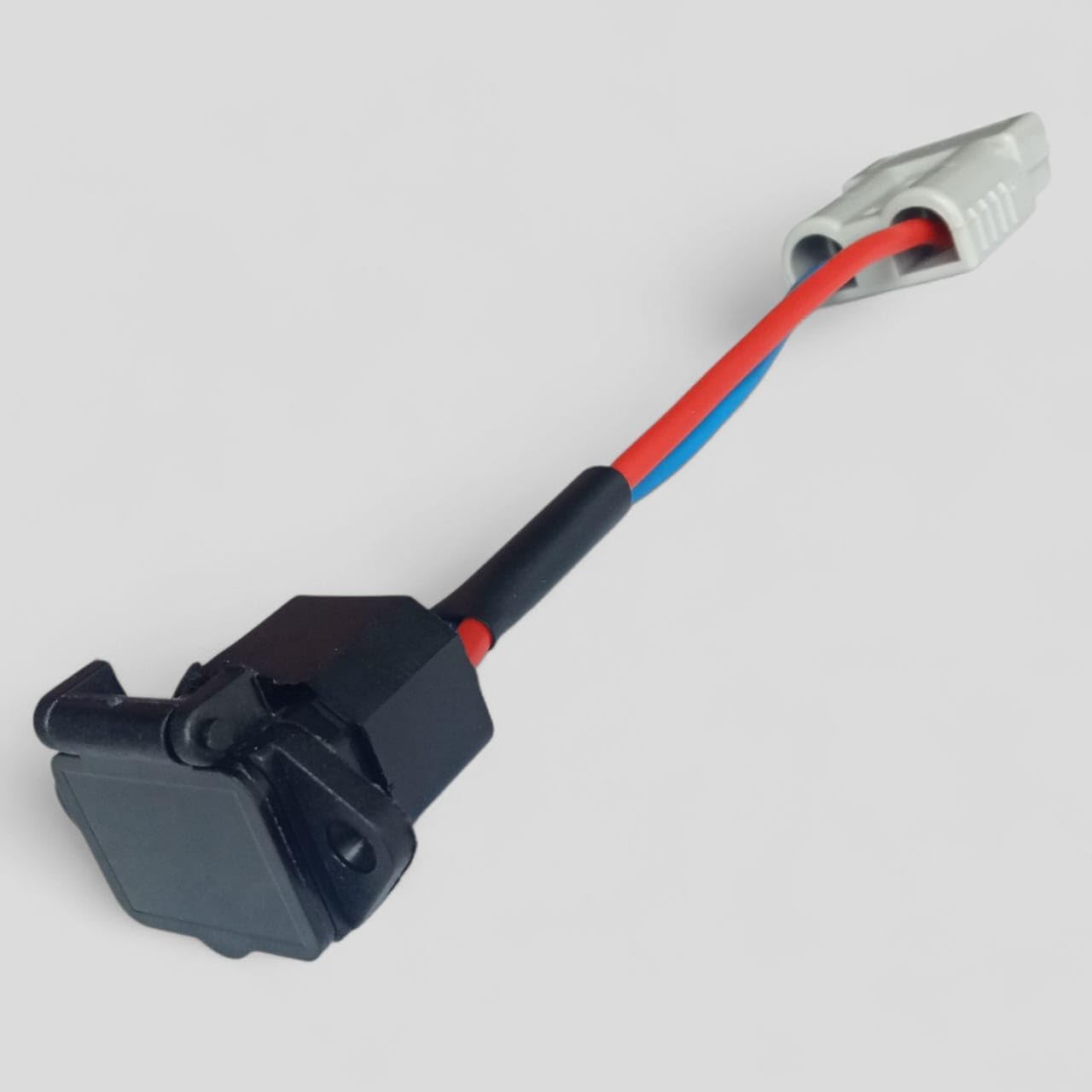 Charging Socket with Cap and Anderson Connector, 21cm Cable Length, Red and Blue Wires-image-0