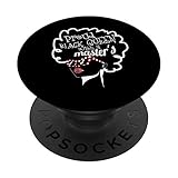 Proud Black Queen Masters Degree Graduation Women MSW Gift PopSockets Swappable PopGrip