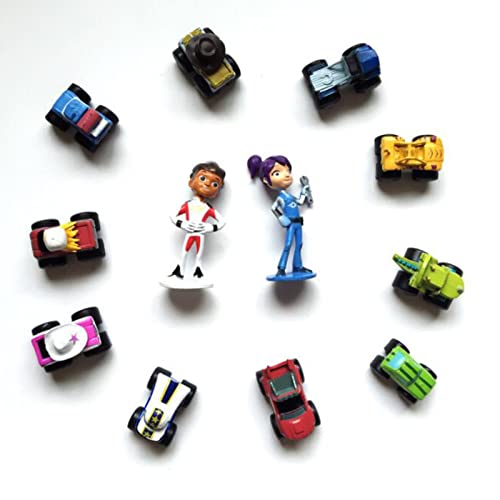 12 Pcs Blaze And The Monster Machine Car Cake Topper Toy Set, Car Figures For Kids Cupcake Toppers Party Favor #TOP1